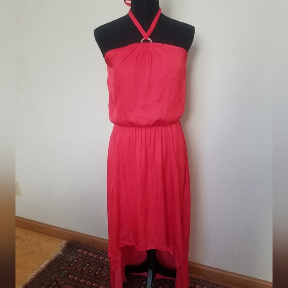 Silk Red Halter Dress! - Picture 1 of 8